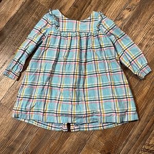 Baby Boden Blue Plain Flannel Dress Size 18-24 Months 92 cm